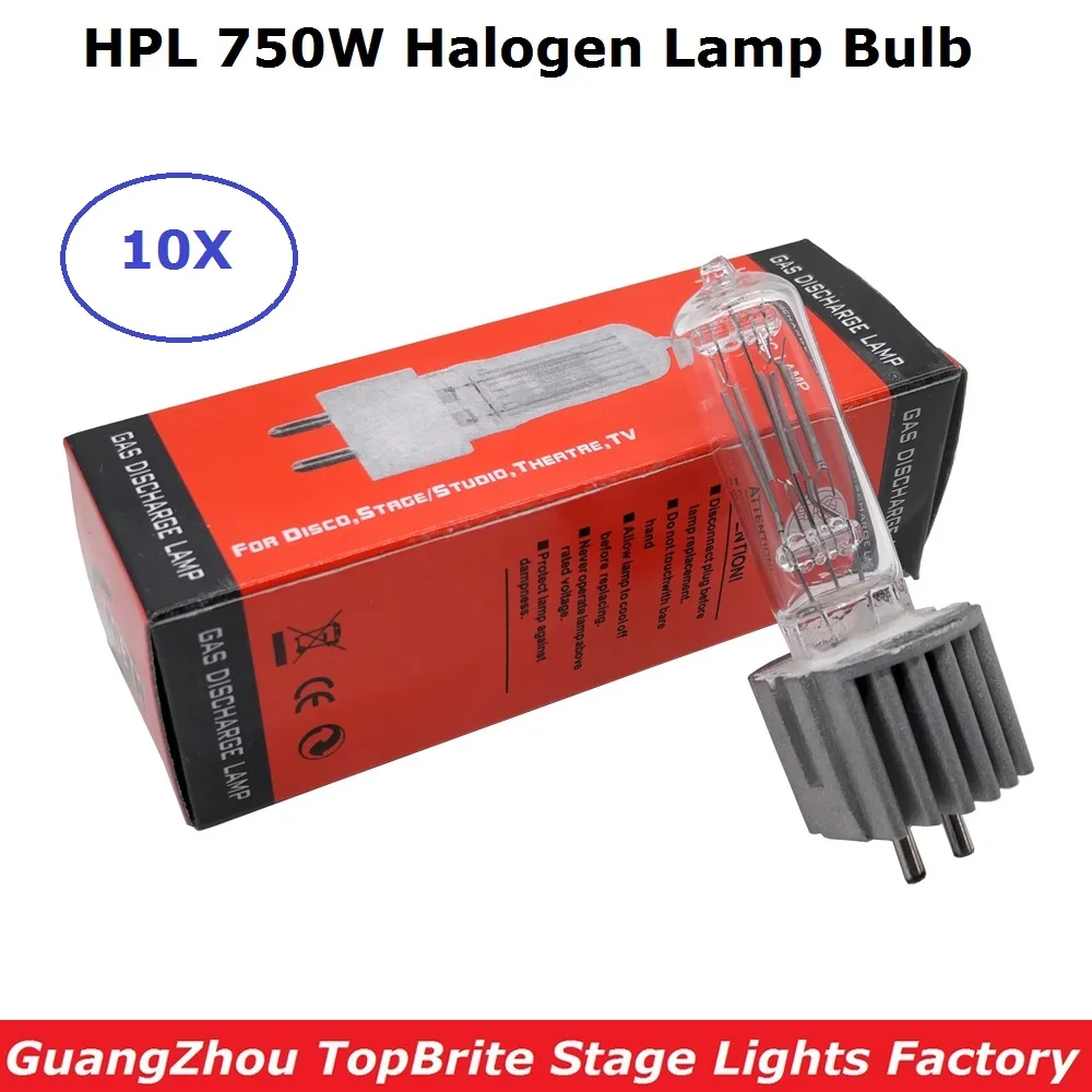 10tk HPL 750W Etapp Scan Lamp G9.5 750W Liikuv Pea Valguse Lambid HPL 750 Watt Professionaalne Skänner Tuled Halogen Lamp