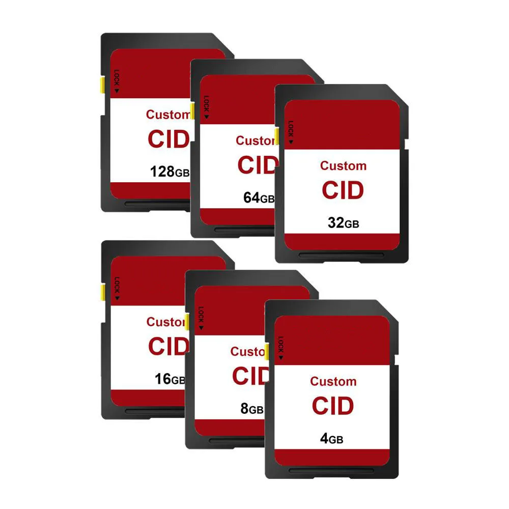 10TK hulgi CID OEM LOGO 8GB16GB 32GB 64GB teha CID SD mälukaardi suur kiirus Kohandatud high-end CID KAART navigator Adapter