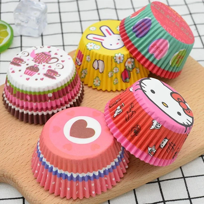 13 Kujunduse 100tk/palju Värviline Paber Cupcake Kook Liner Küpsetamine Muffin Box Cup Cupcake kiletajad Muffin Juhtudel