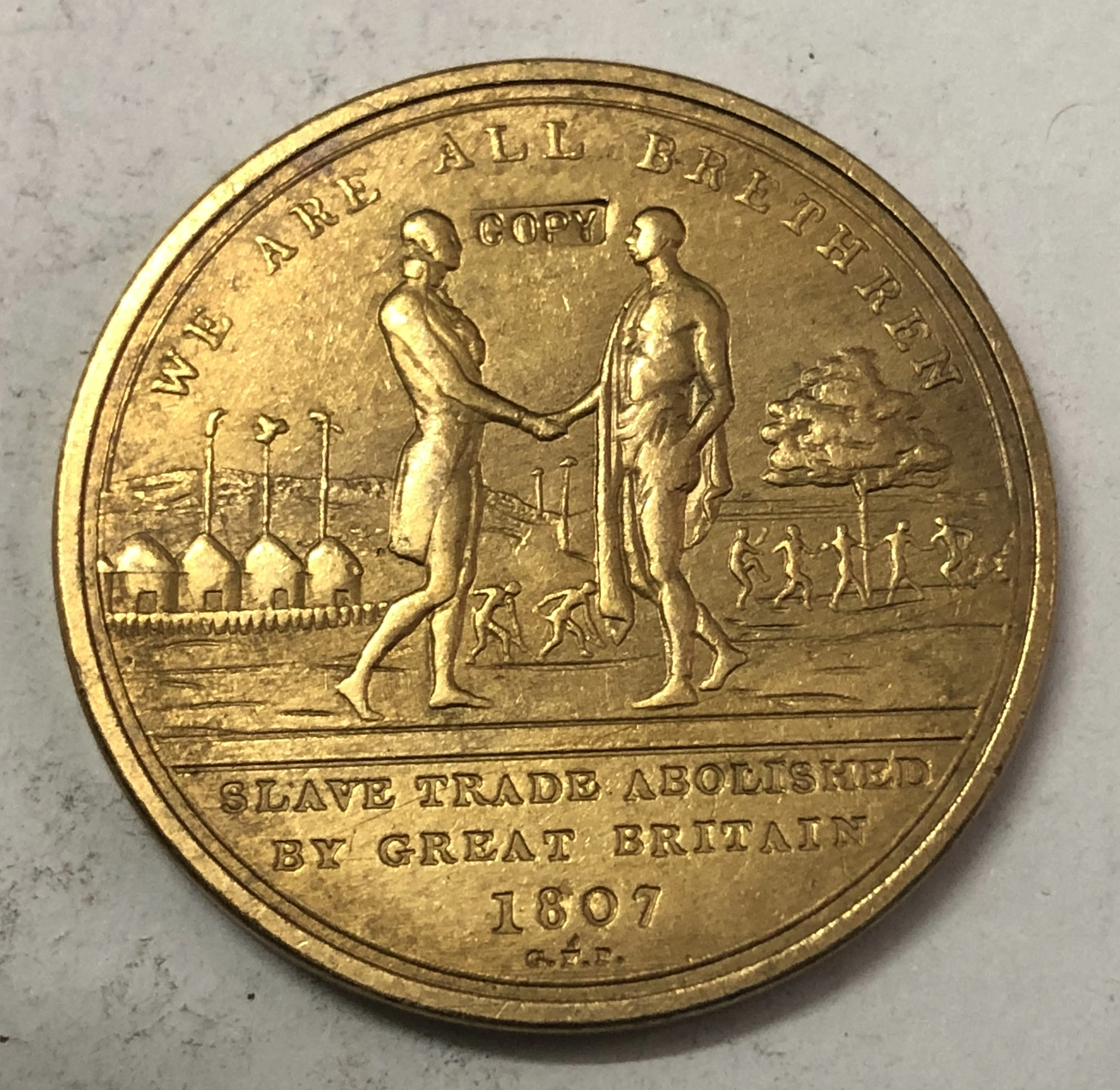 1807 Sierra Leone 1 Penny Token Müntide Vask Mündi