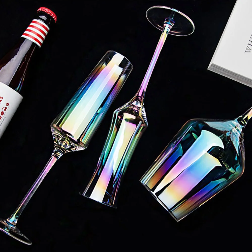 1tk 160-680ML Ins Värviline Läbipaistev Klaas Pokaalilaadse Punase Veini Klaas Loominguline Šampanja Klaas Suur Kõht Degusteerimine Cup Kokteili Klaas