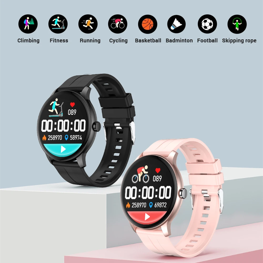 2022 Naiste Smart Watch Meeste Täielikult Puutetundlik Ekraan, Südame Löögisageduse Fitness Tracker Daamid Vaadata Veekindel Sport Smartwatch Android ja IOS Pilt 1 