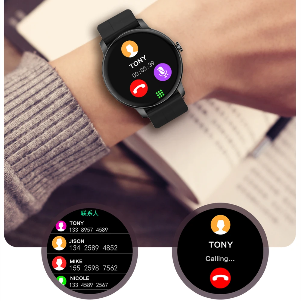 2022 Naiste Smart Watch Meeste Täielikult Puutetundlik Ekraan, Südame Löögisageduse Fitness Tracker Daamid Vaadata Veekindel Sport Smartwatch Android ja IOS Pilt 3 