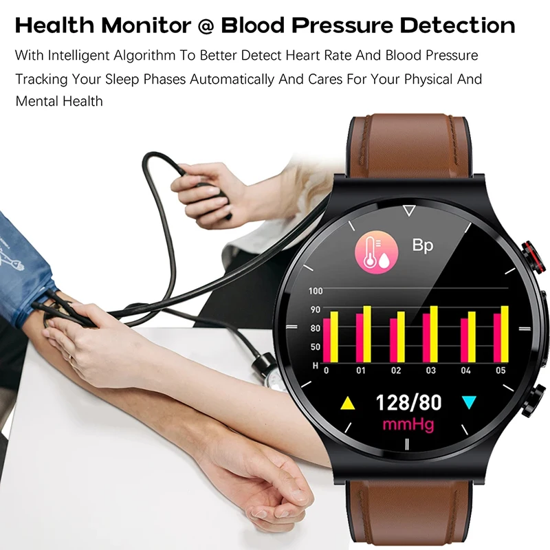 2022 Termomeeter Smart Watch 360*360 HD Full Touch Screen EKG-Südame Löögisageduse Monitor Vere Hapniku Sport Smartwatch Ilmateade Pilt 1 
