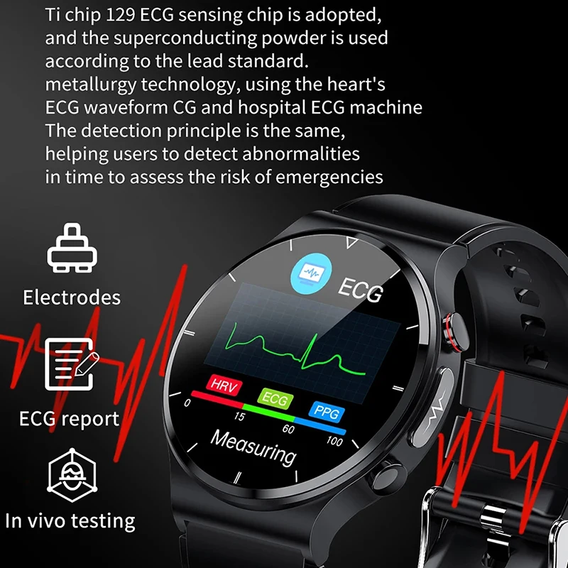 2022 Termomeeter Smart Watch 360*360 HD Full Touch Screen EKG-Südame Löögisageduse Monitor Vere Hapniku Sport Smartwatch Ilmateade Pilt 2 