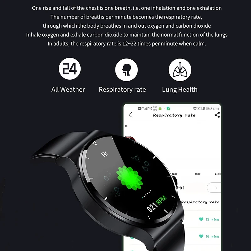 2022 Termomeeter Smart Watch 360*360 HD Full Touch Screen EKG-Südame Löögisageduse Monitor Vere Hapniku Sport Smartwatch Ilmateade Pilt 4 