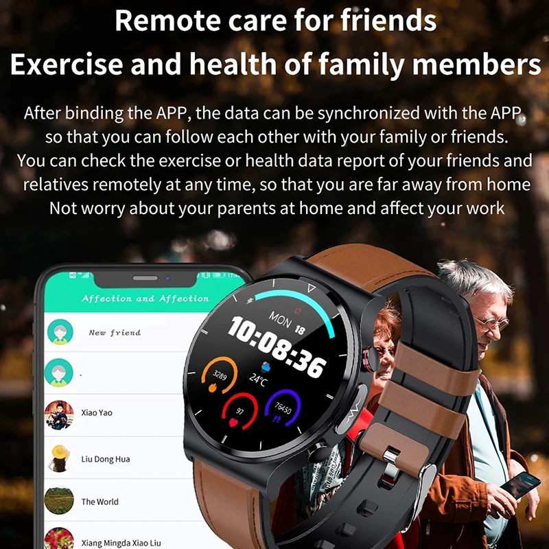 2022 Termomeeter Smart Watch 360*360 HD Full Touch Screen EKG-Südame Löögisageduse Monitor Vere Hapniku Sport Smartwatch Ilmateade Pilt 5 