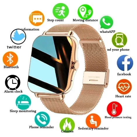 2022 Uus Smart Watch Mehed Naised Kingitus Spordi Fitness Tervise Südame Löögisageduse Monitor Bluetooth Digital Smartwatch Käekell