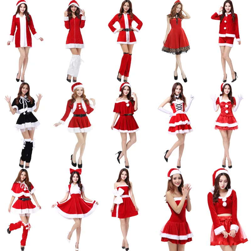 2023 Mood Miss Claus Kleit Ülikond Naiste Jõulud Kostüüm Pool Kleit Seksikas Santa Rõivad Topp Santa Claus Cosplay Kostüümid