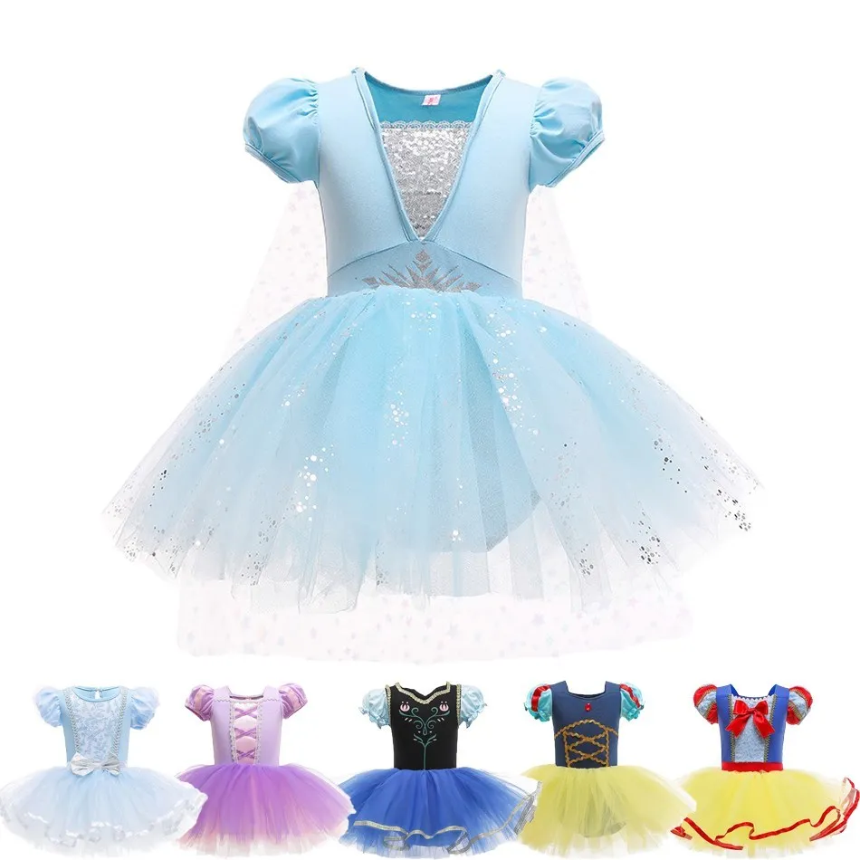3-10 Aastat Tüdruk Elsa Anna Sofia Lumi Valge Rapunzel Kleit, Kostüüm Lapsed Suvel Tutu Ballett Tantsu Kleit Väljamõeldud Tüdruk Printsess Kleit