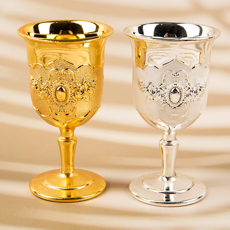 30ML Veini Klaasi Šampanja Klaasid Joogi Pokaalilaadse Kokteil Cup Gold Vintage Home Decor Pilt 5 