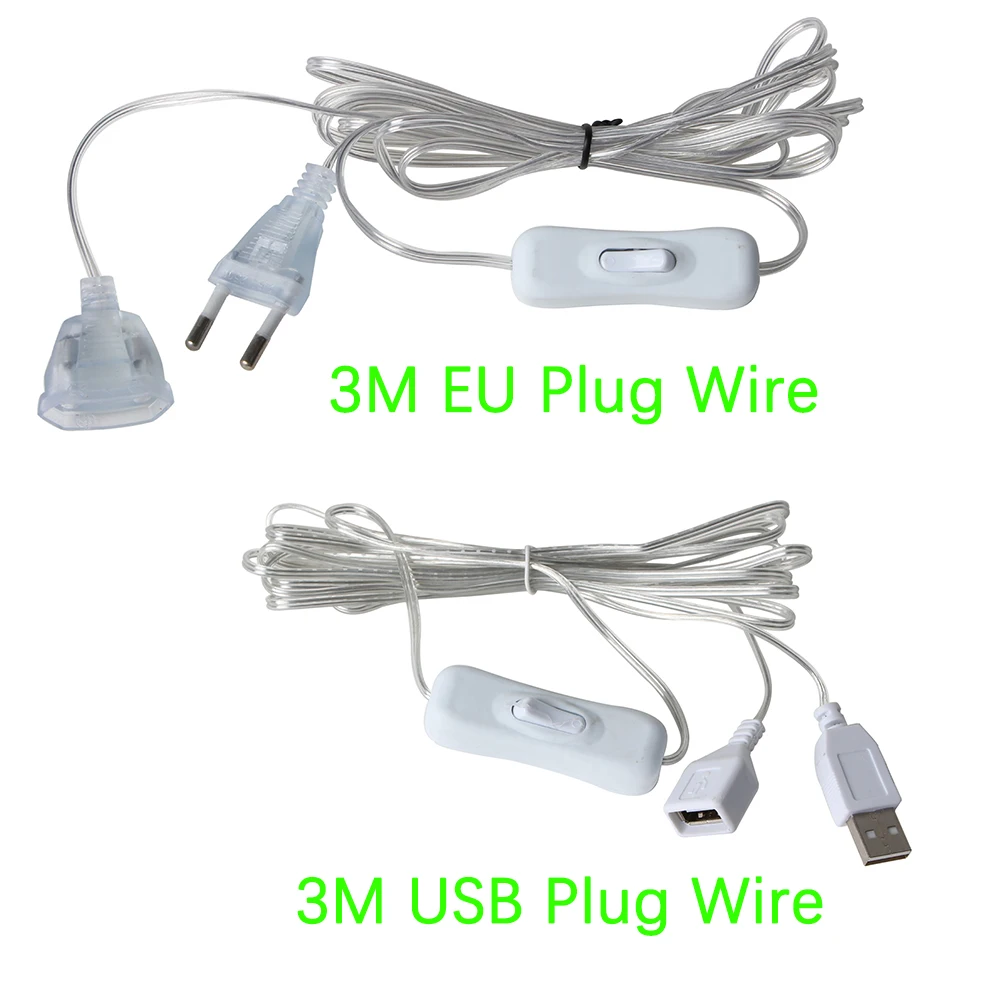 3M Extender EL/USB-pistik LED String Jõulud Tuled Aed Kodu Pulmapidu Teenetemärgi