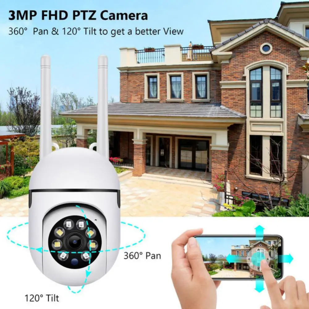 3MP HD 2.4 G+5G Dual WiFi IP Kaamera Öise Nägemise Liikumise Tuvastamine videovalve Security Cam Väljas CCTV YCC365 PLUS APP