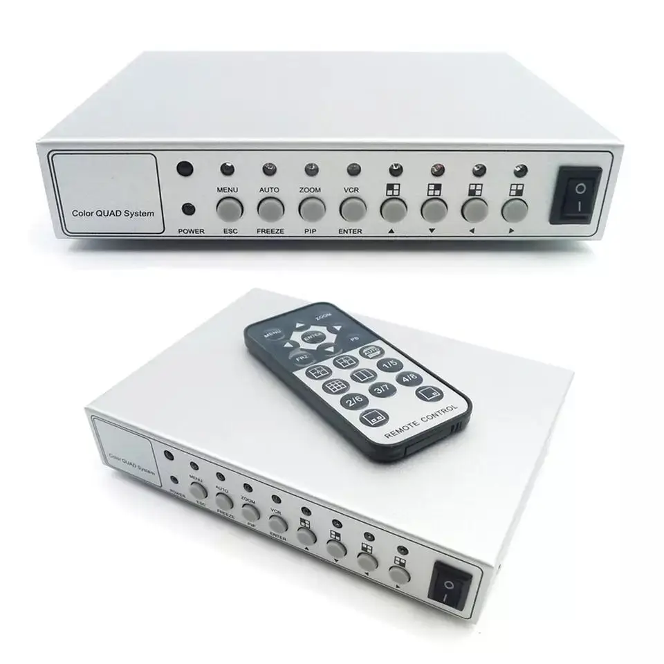 4 Sisend, 1 Väljund, BNC Video Quad Splitter CCTV Video Kaamera Protsessor Süsteem Kit Vahetaja Analoog Signaali Carmeras
