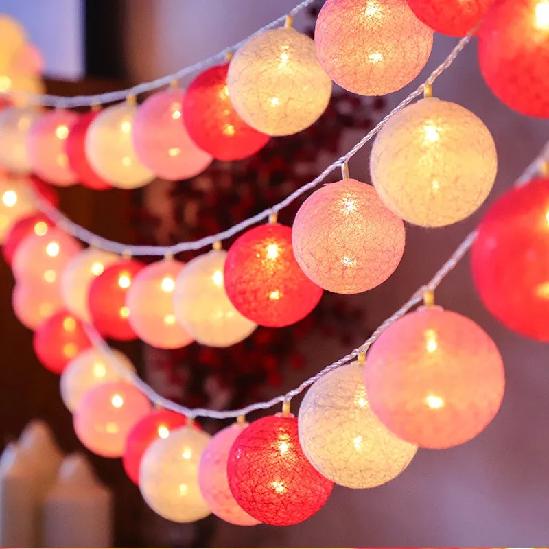 40 LED vati Vanik String Tuled Jõulud Fairy Valgustus Stringid Väljas Puhkus Pulm Xmas Party Kodu Kaunistamiseks