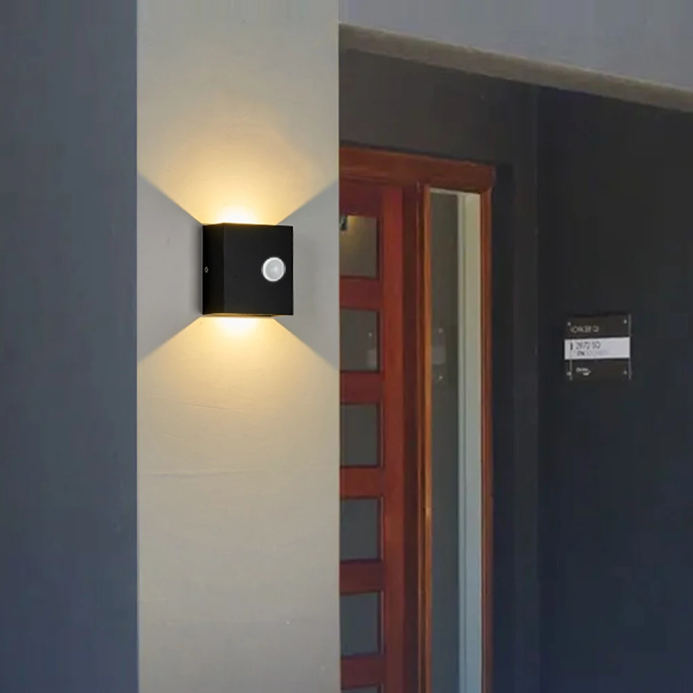 7W Kaasaegne Minimalistlik LED Seina Tuled PIR Liikumisandur Kodus Koridori Trepid Esik Väljas Hoovis Aed Decor Seina Lamp Pilt 3 