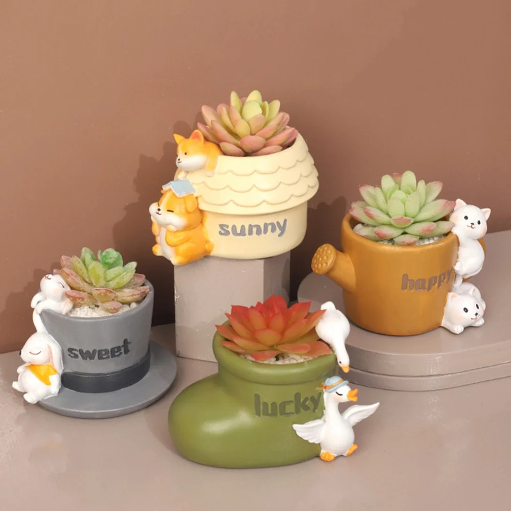 Aia Kaunistamiseks Flower Pot Planter Bonsai Desktop Decor Keraamiline Vaas Home Office Anime Bulbasaur Mahlakad Taimede Hulgimüük