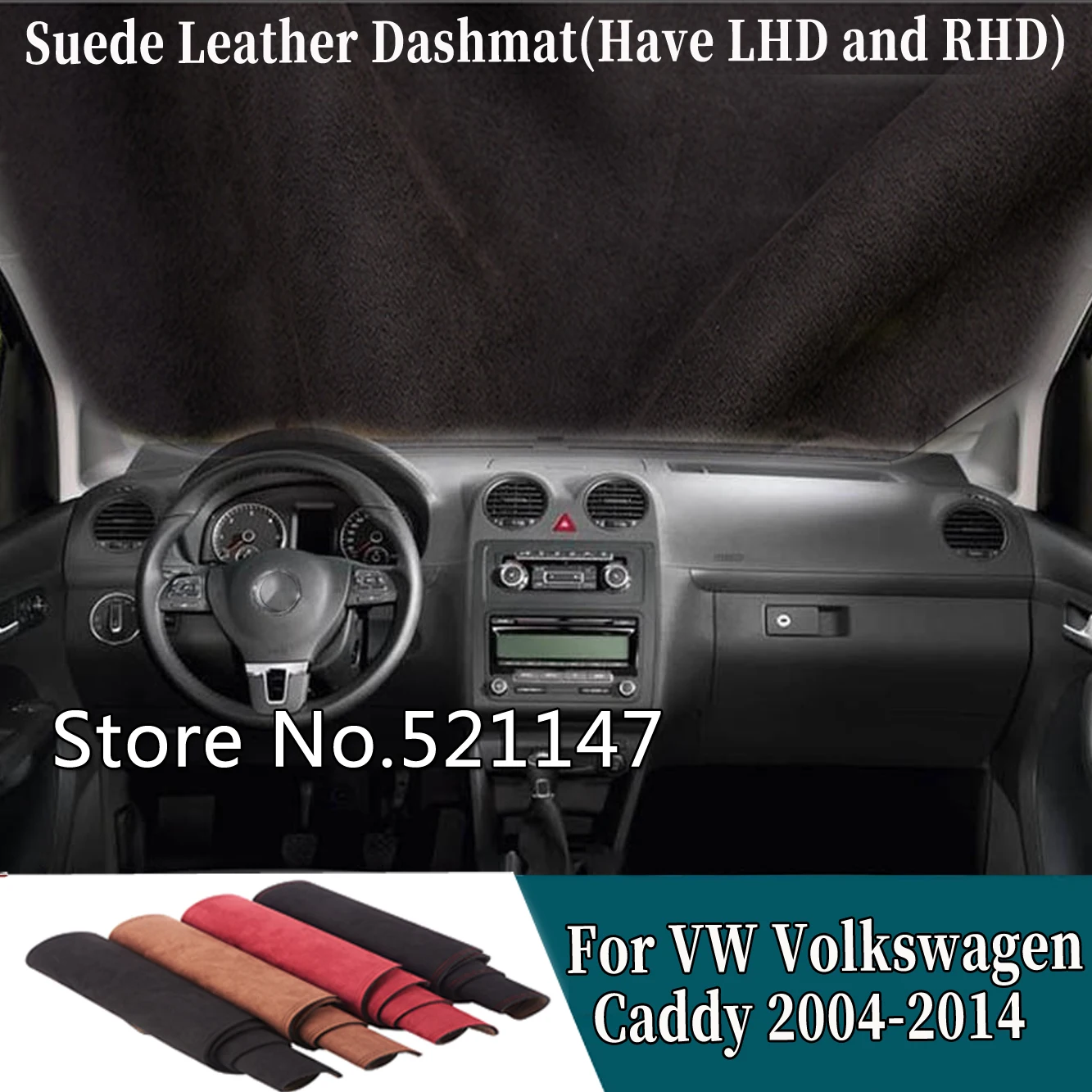Auto Suede Nahast Dashmat Armatuurlaua Kate Padi Dash Mat Auto-styling Lisatarvikud VW Volkswagen Caddy 3 2004- 2014 2008 2010