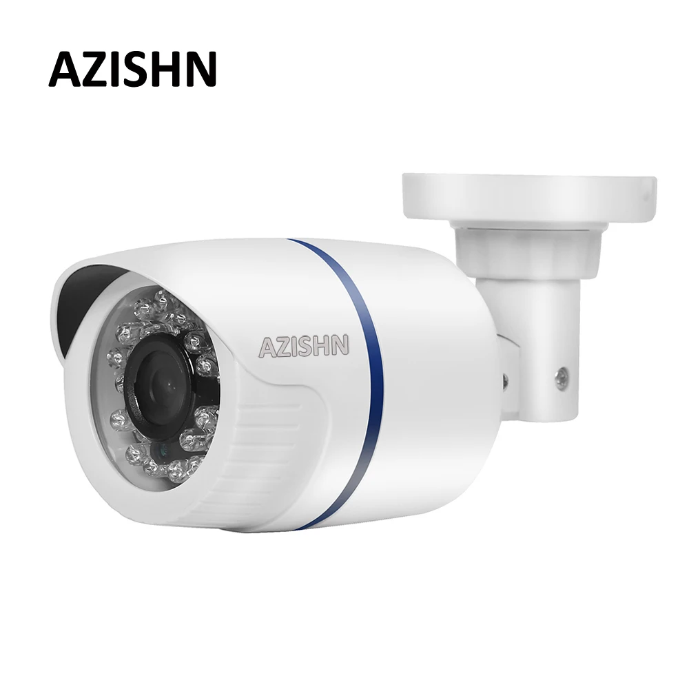 AZISHN Järelevalve IP Kaamera H. 265/H. 264 FULL HD 1080P 2.0 Megapiksline Hi3516EV100 Väljas IP Kaamera 1080P DC 12V/48V PoE
