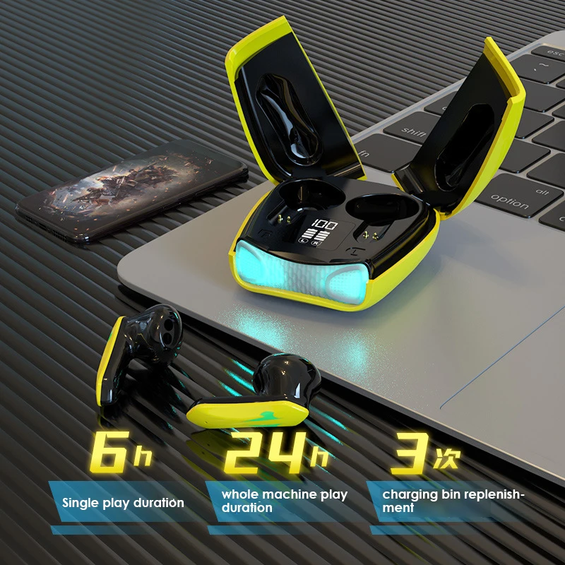 Bluetooth-Kõrvaklapid Kääride Ukse Juhtmeta Kõrvaklapid Madal Latentsus Peakomplekt Gamer Mängude Ultra Pikk Aku Eluiga Veekindel Earbuds