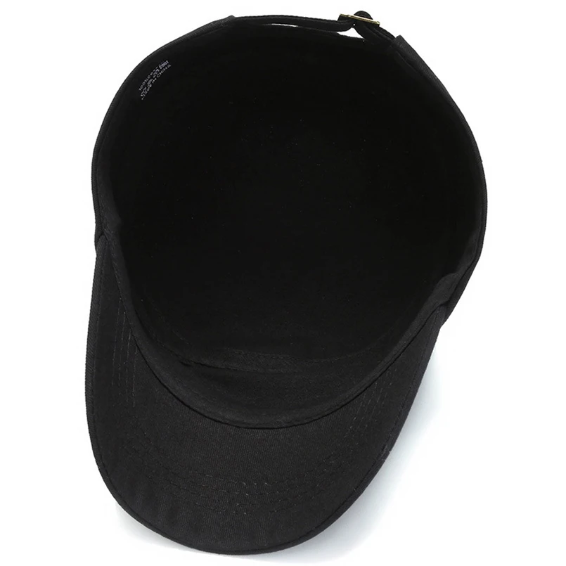 Brändi Must Hall Uus, 100% Puuvill Sõjaväe Mütsid Korter Katuse mütsid Mehed Peen Tikand Tärni Vintage Armee Müts Reguleeritav 5 värv Pilt 4 