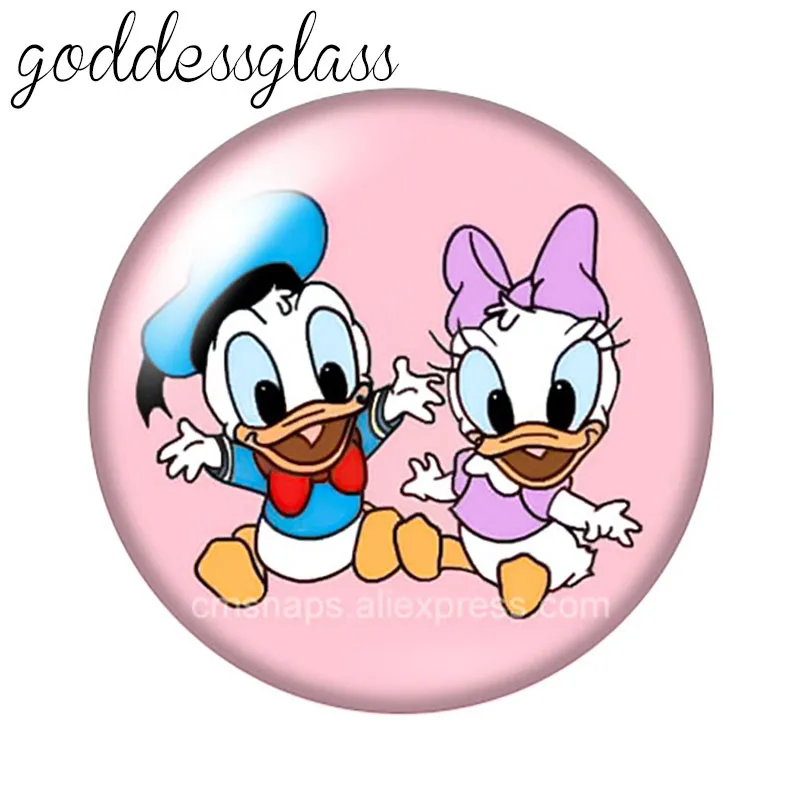 Disney Armas Donald Fauntleroy Duck Daisy 10tk lähteenmäki 18mm snap nupud 18mm snap kaelakee DIY ehted Pilt 5 