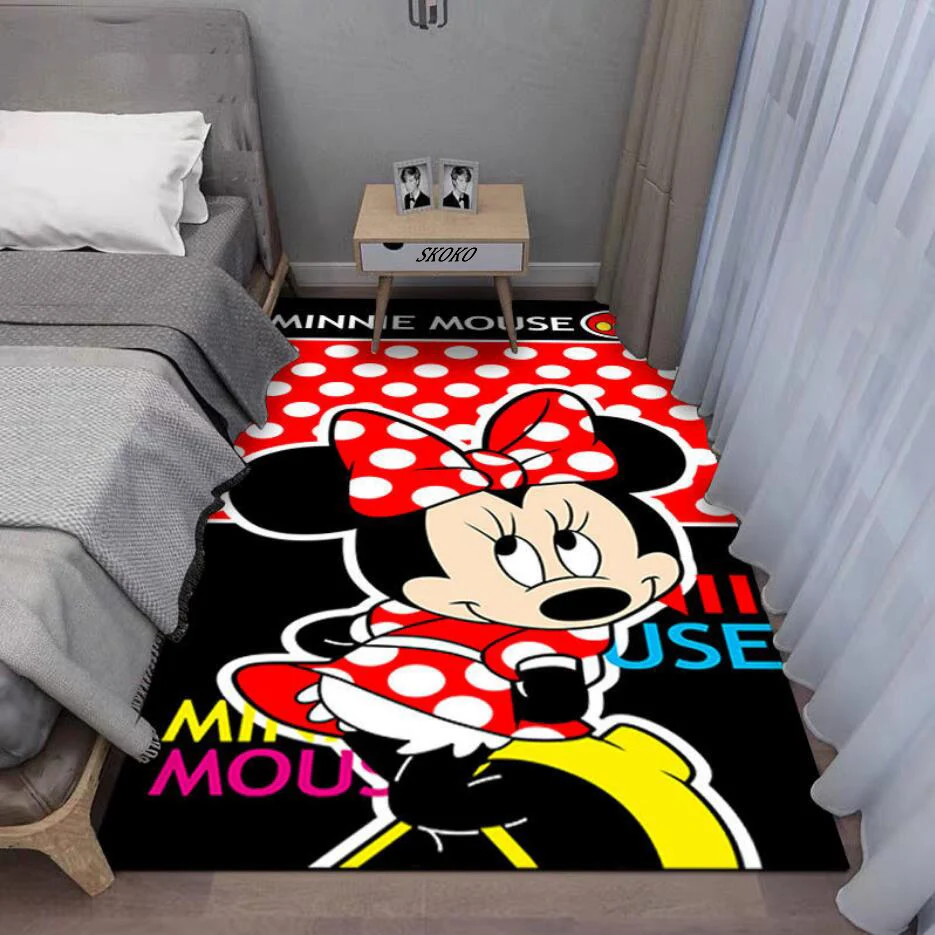 Disney Laste Vaip Magamistuba Vaipa Minnie Mickey Muster Prindi Vaipa Kodu Elutoa Vaipa Pulm Põranda Matt Non-Slip Vaipa Kingitus
