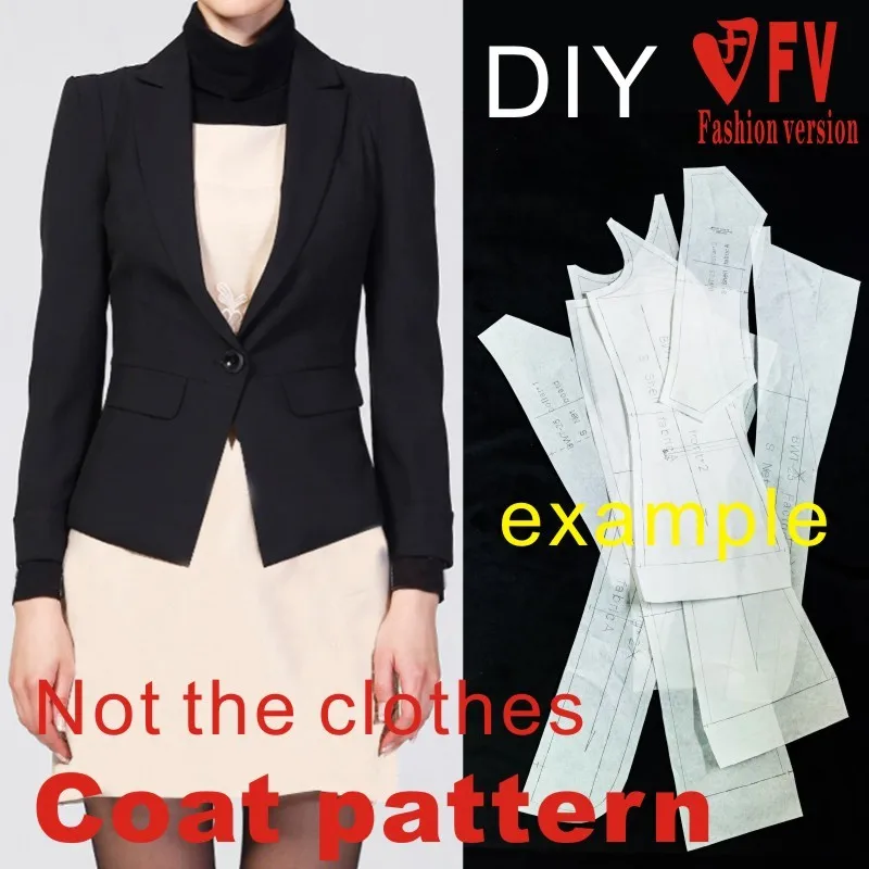 DIY käsitsi õmmeldud joonised naiste väikest jope sobiks 1:1 rõivas tegemise muster BWT-17