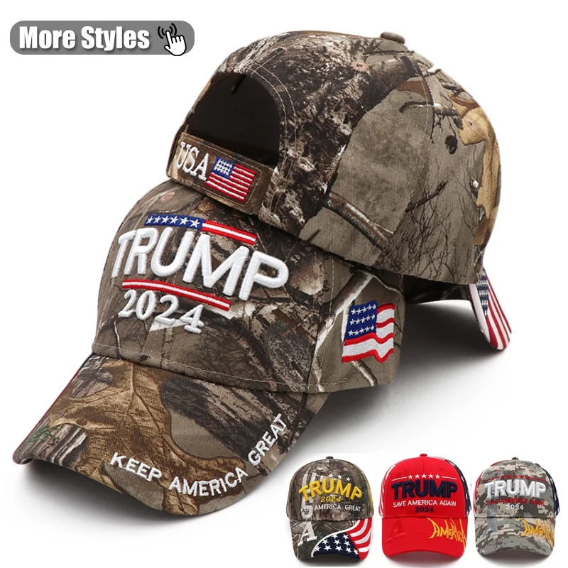Donald Trump 2024 MAGA Müts ühise Põllumajanduspoliitika Pesapalli Tikandid Camo USA KAG Teeb Hoida Ameerika Suur Jälle Snapback President Müts Hulgi @