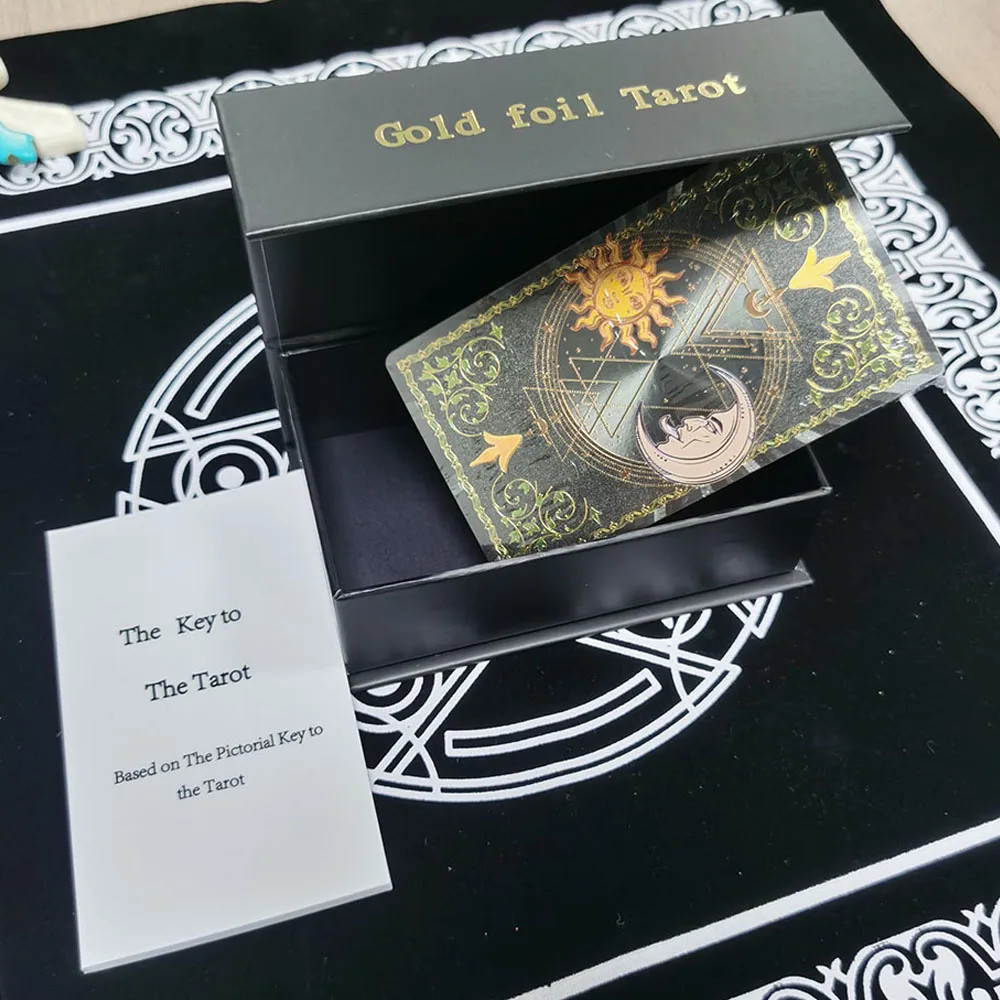 Ennustamine Mõistatus Tarot-Kaardi Sun Moon Tabel Mängu Ennustus Kaart PVC Veekindel kulumiskindel kinkekarbis Luksus