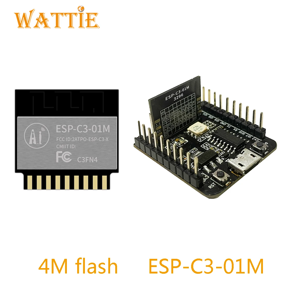 ESP-C3-01M KIT Esp32-C3 C3-01M 4M flash ESP-C3 ESP C3 Esp32-C3-01M odav WiFi+Bluetooth 5.0 moodul arengu pardal
