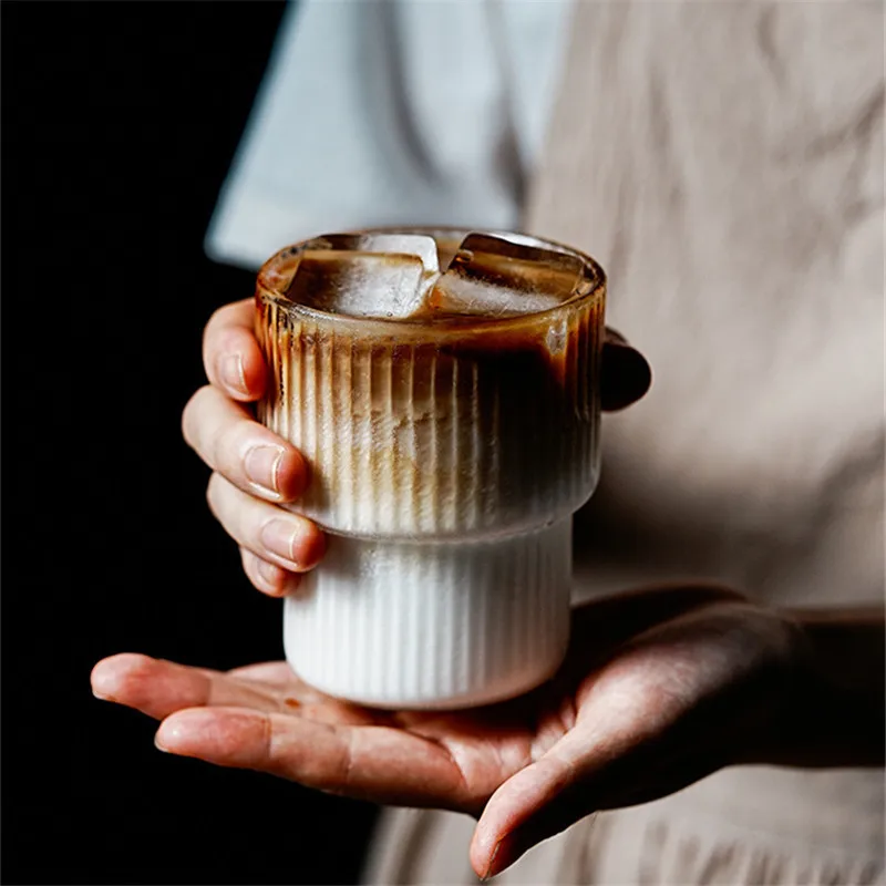 Espresso Tassi Retro Läbipaistev Cup Kõrge Borosilicate kuumuskindel Latte Vesi Tee Piim Mahl Tassi Veini Klaas Kokteili Viski