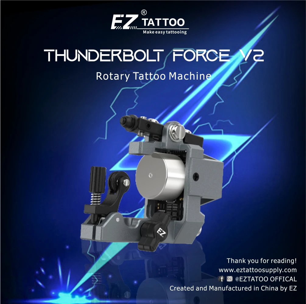 EZ Thunderbolt Jõud V2 Pöörlevad Tätoveering Masin, Reguleeritav Insult Harjadeta Mootor Tattoo gun Standard /Cartridge Nõelad