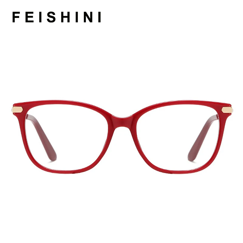 Feishini Kõrge Kvaliteedi Fashion Square Raamid Punane Arvuti Prillid Square Kaitseprillid Brändi Vintage Anti Sinised Kiired Prillid Naised