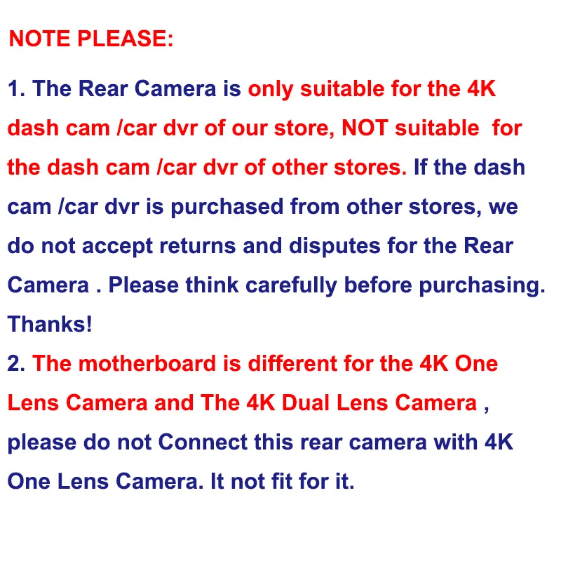 Full HD 1080P Tagumine Kaamera 4K 2160P Kriips Cam Car DVR videosalvesti Esi-ja Tagumine Kaamera, Dual Kaamera Objektiiv Pilt 3 