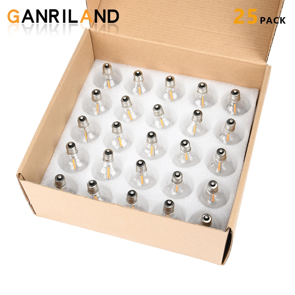 Ganriland 25pcs String LED Tuled, Pirnid G40 E12 1W Kerge Veekindel Väljas Aed Jõulud Puhkuse Sise-Tuba Decor