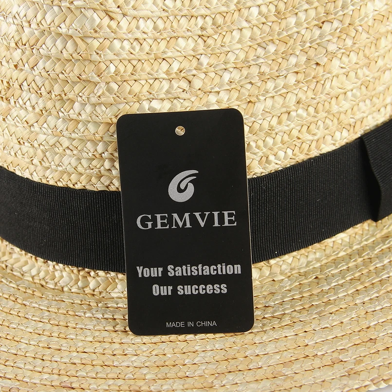 GEMVIE Uus Kongol Loomulik Panama Straw Hat Suve Müts Naiste/Meeste Nisu Punutud Lai Nokk Rand, Päike ühise Põllumajanduspoliitika UV-Kaitse Pilt 4 
