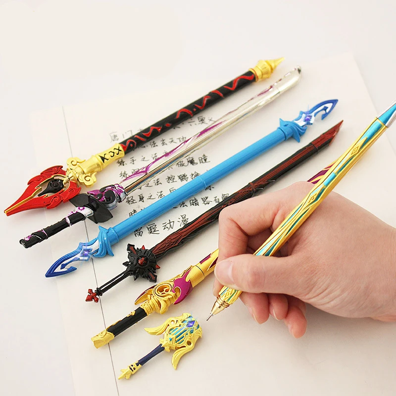 Genshin Mõju Mõõk Pen Anime Metallist Relva Laua Tarvikud Kawaii Mänguasi, Tuba Decor