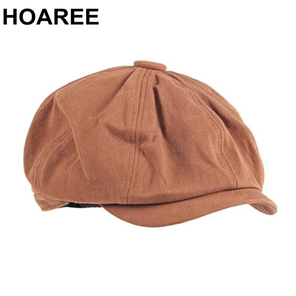 HOAREE Newsboy ühise Põllumajanduspoliitika Korter ühise Põllumajanduspoliitika Müts Meeste Suve-Kevad Tahke Puuvill Mens Müts Müts Naiste Kaheksanurkne Müts Vintage Kaheksa Paneel Müts