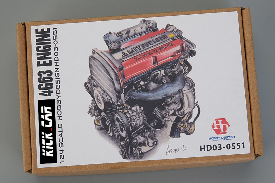 Hobi Disain 1/24 Mitsbsh 4G63 Mootori Detail Komplekt (Vaik+PE+Metall osad) HD03-0551 Mudel Auto Muudatusi
