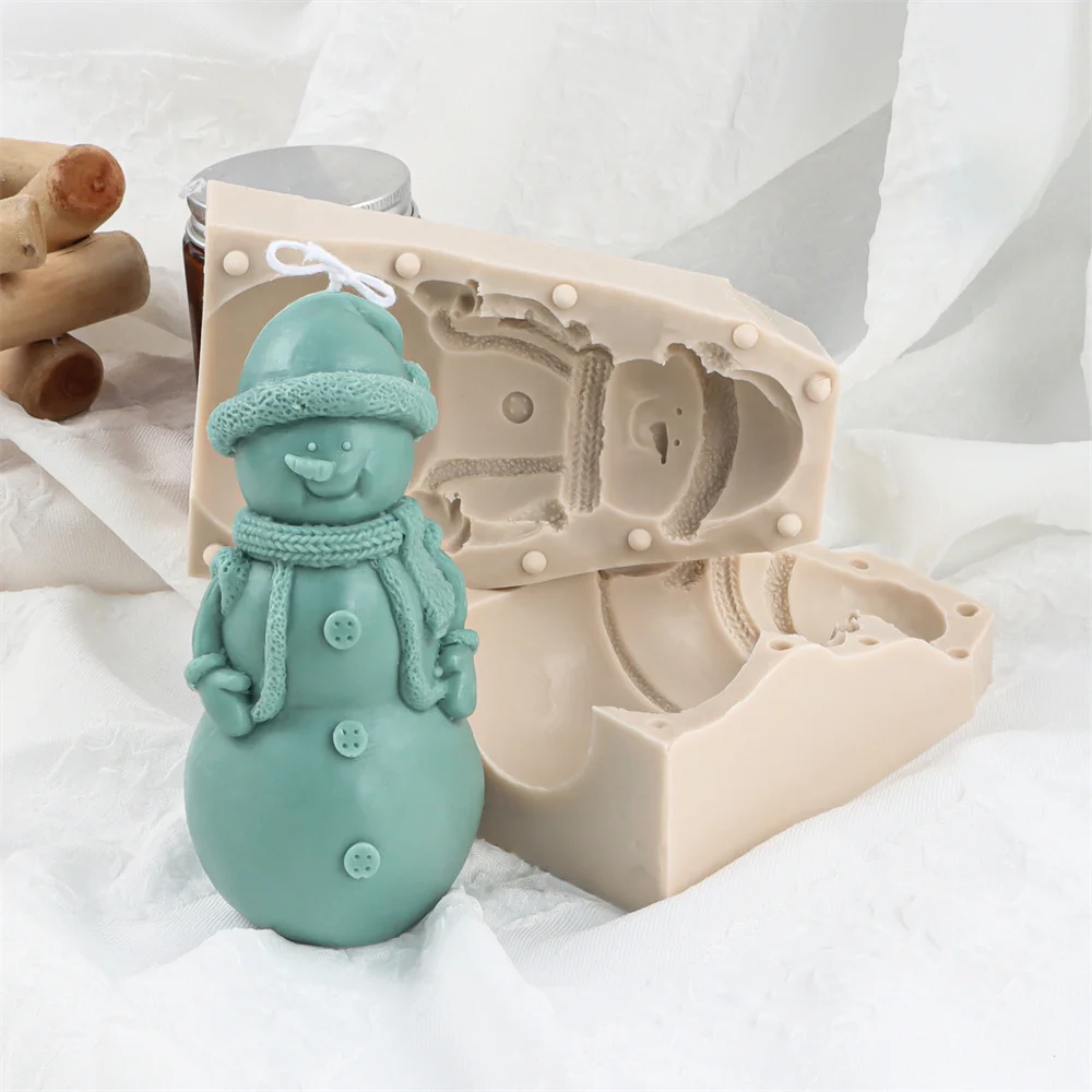 Hot Müük Jõule Lumememm Küünal Hallituse 3D Käsitsi valmistatud Müts Santa Vaik Vahendid DIY Xmas Tüdruk Krohv Silikoonist Vormi Puhkus Kingitused