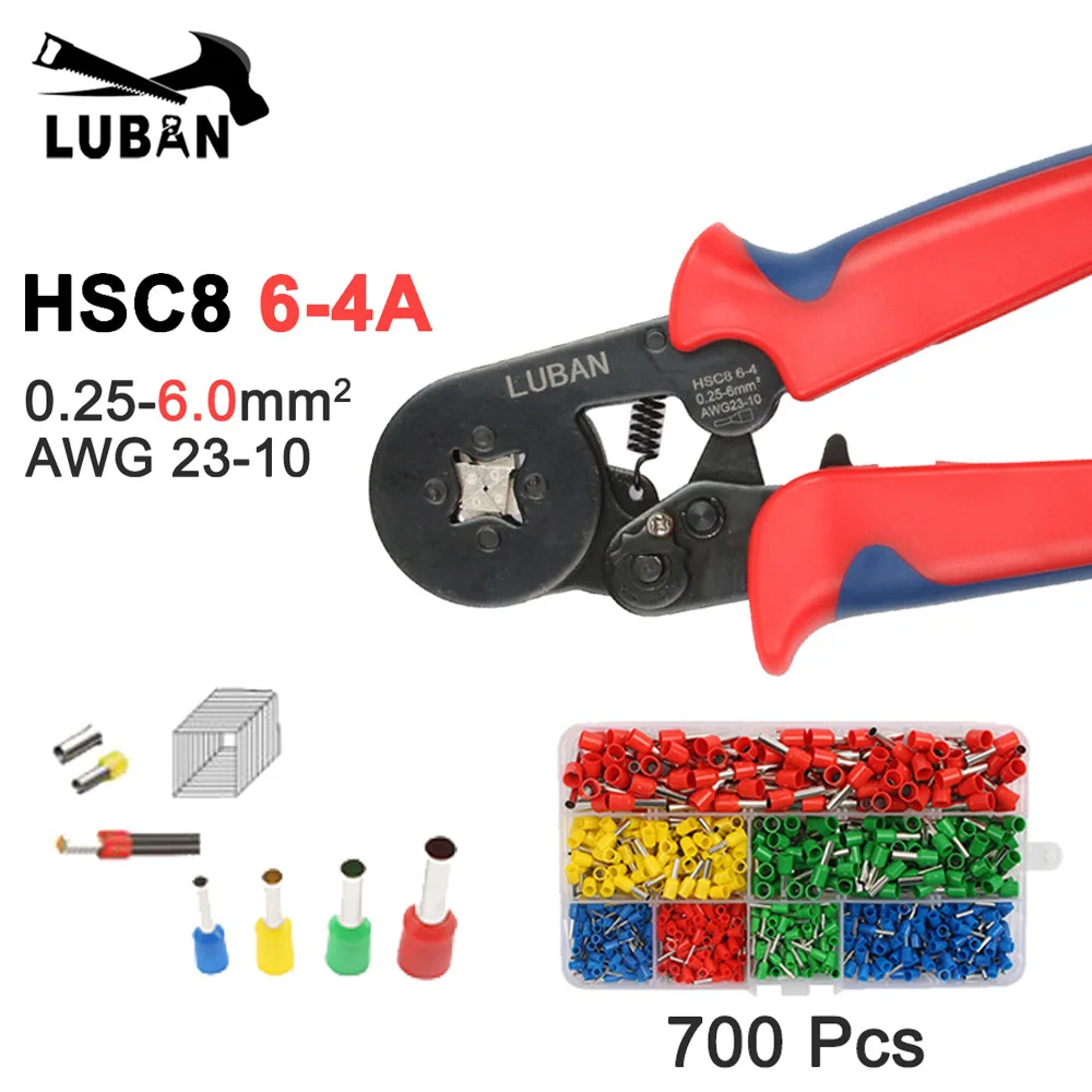 HSC8 6-6 HSC8 6-4 MINI-TÜÜPI FÜÜSILISEST REGULEERITAV VALTSIMISEGA PLIER 0.25-6mm 6-16mm multi tööriistad kätte tangid TOP BRÄNDI