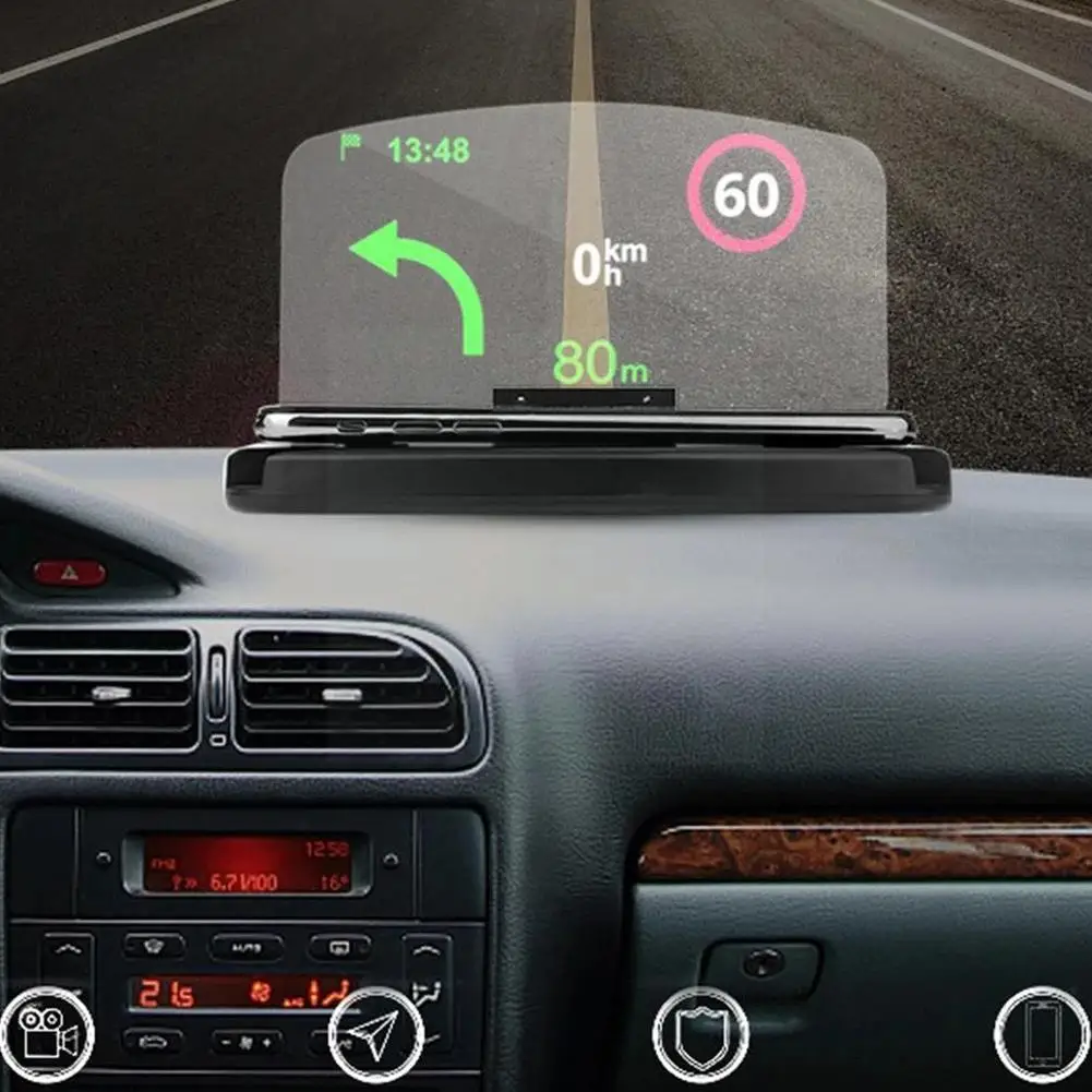 Hud Auto Hoidikut Juhtmeta Laadija -up Display Kiiruse Navigatsiooni Esiklaas Projektor Osad Auto G5y4