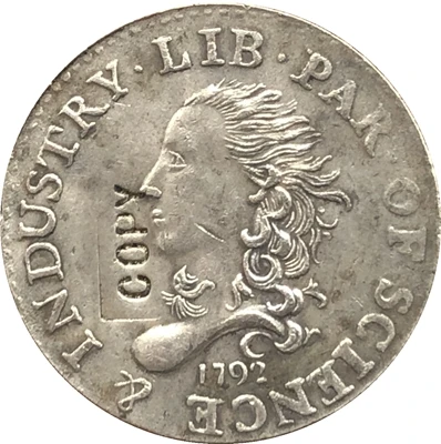 hulgi-1792 Poole Disme Münte, Kopeeri 100% coper tootmine hõbetatud