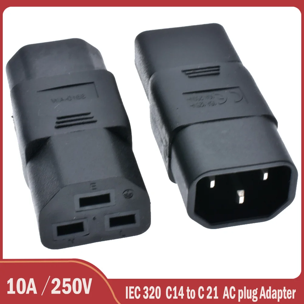 IEC C14 C21 UPS power adapter plug 10A 16A elektri-konverter WA-0168