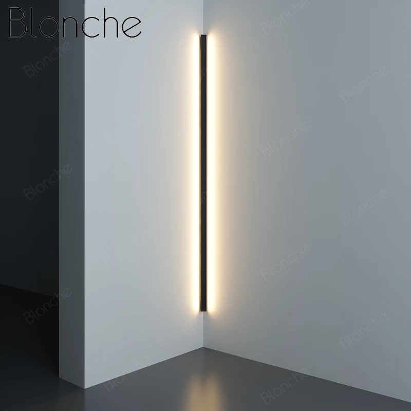 Kaasaegne Nurka LED Seina Lamp Minimalistlik Joon Seina Valgustid Trepp Seina Sconces Magamistoas voodi kõrval Koridoris Valgustus Decor 100cm