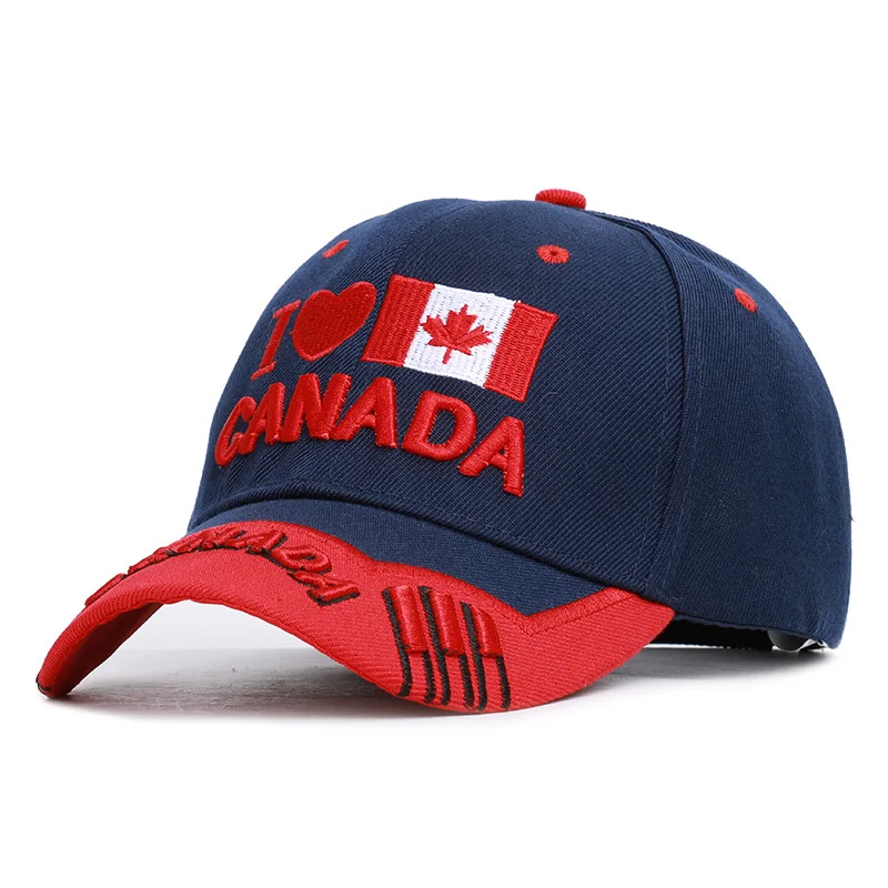 Kanada Lipu Meeste kalapüük Baseball Cap Tikitud Kanada Müts Mens Snapback Luu Reguleeritav Naiste Pesapalli Müts Snapback Müts