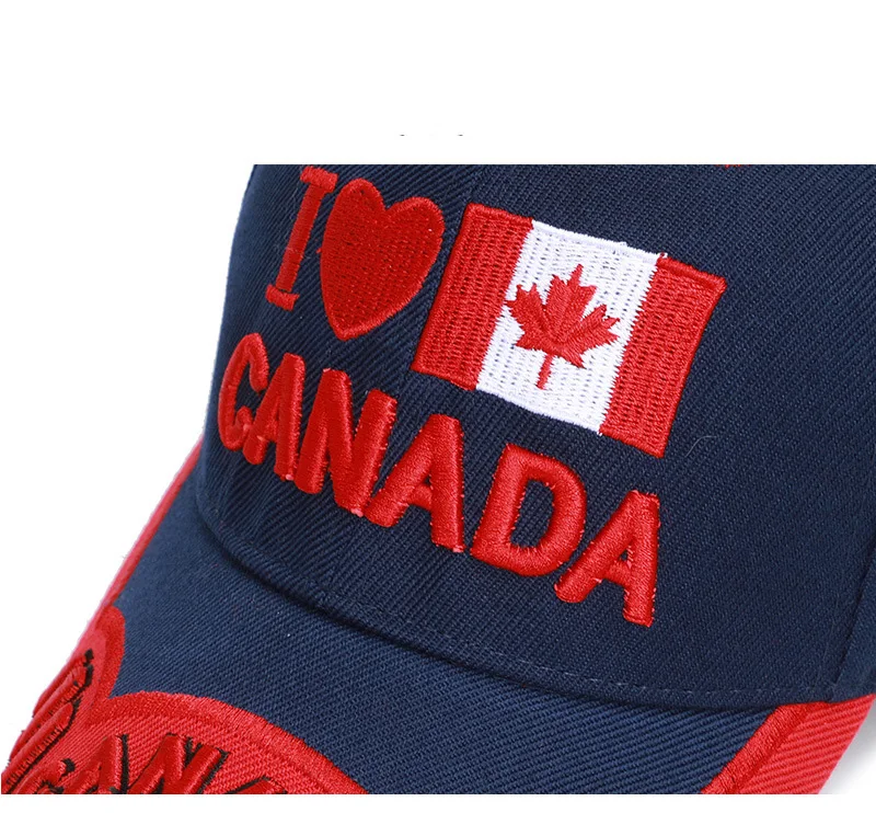 Kanada Lipu Meeste kalapüük Baseball Cap Tikitud Kanada Müts Mens Snapback Luu Reguleeritav Naiste Pesapalli Müts Snapback Müts Pilt 5 