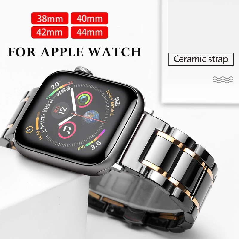 Keraamiline Rihm Apple Watch Band 44 mm 40mm iwatch bänd 42mm 38mm Roostevabast terasest käevõru pannal Apple vaata 5 4 3 38 42 44mm