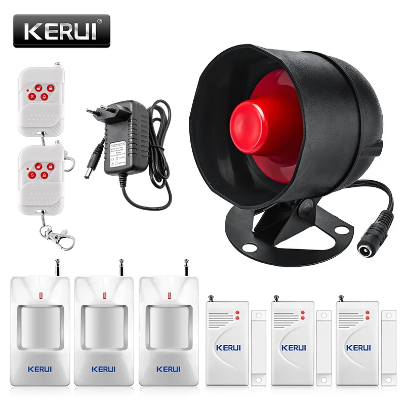 KERUI Wireless Home Security signalisatsiooni Süsteem Lihtne seadistamine Lihtne Tegutseda 120dB Valju Kõlari Uksekell Hädaabi Funktsioon